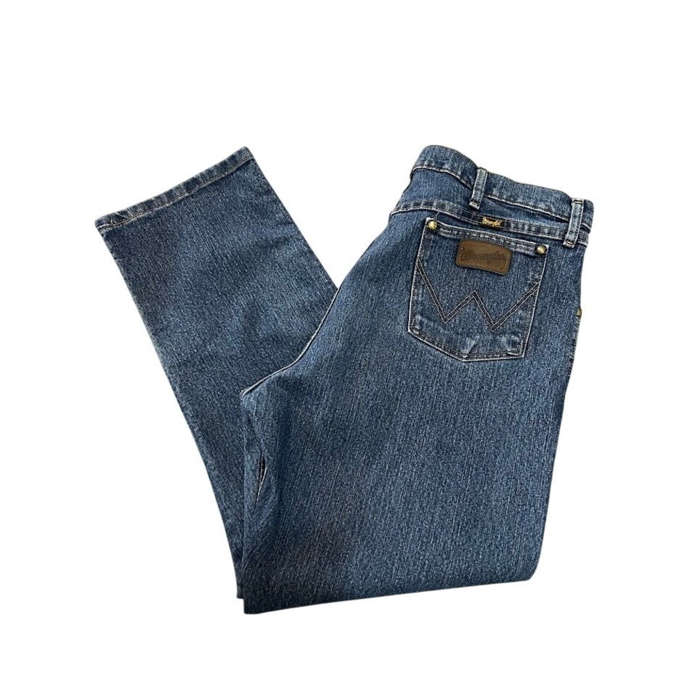 Wrangler Men's Advanced Comfort Regular Fit Straight Leg Jeans Dark  Size‎ 40x30